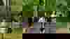 People walking and cycling along a traffic-free shared-use path